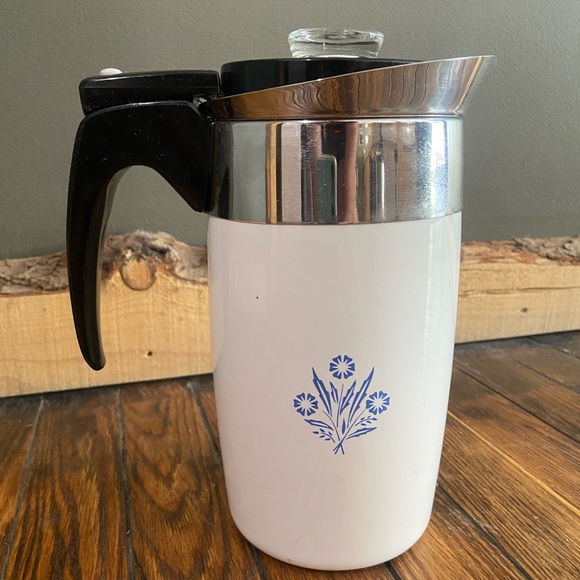 Corningware Kitchen Vintage Corning Ware Coffee Pot Percolator Blue